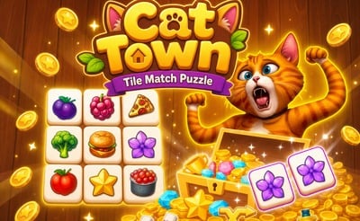 Cat Town - Tile Match Puzzle